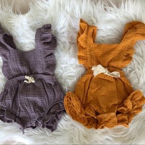 Two rompers 0-3 months